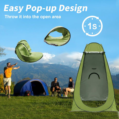 UPF40+ Anngrowy Pop Up Privacy Shower Tent - Portable Outdoor Camping Bathroom Toilet Changing Dressing Room