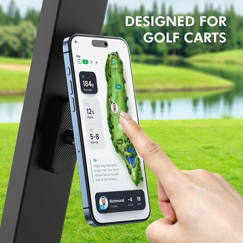 welvath Magnetic Golf Cart Phone Holder, Phone Mount Holder Compatible with MagSafe iPhone/Galaxy/Smartphones, Golf