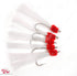 20pcs 5/0 4 Packs Fish WOW! Fishing Shrimp Flying Hook Unrigged White Red Yellow Krystal Flash