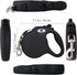 16 ft Retractable Dog Leash for Large Dogs up to 110 lbs; Tangle-Free Nylon Tape, Black