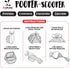 DogBuddy Portable Pooper Scooper for Small and Large Dogs, Includes Bag Attachment, Leash Clip, Waste Bags