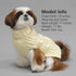 KYEESE X-Large Dog Sweaters for Medium Dogs, Beige Turtleneck Cable Knit Pullover for Cold Weather