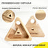 2 pack 3 Portable Hangboard Rock Climbing, Triangular Wooden Climbing Fingerboard with Multi-Depth Pockets, Finger