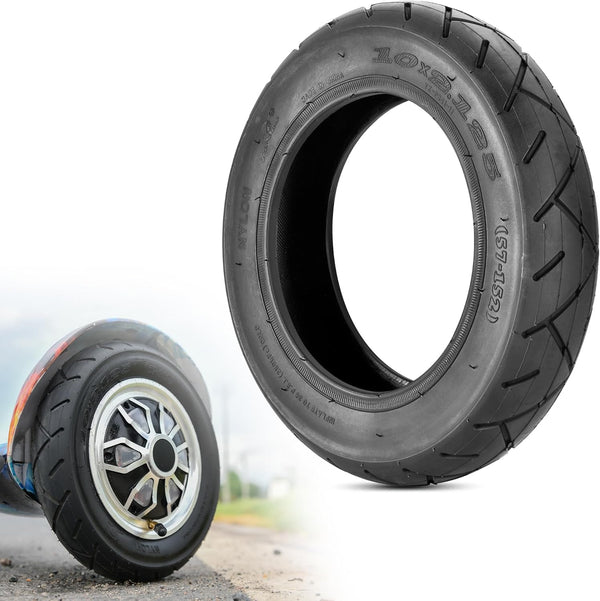 RUTU Heavy Duty Tire 10x2 / 10x2.125 - Compatible with Smart Electric Balance Scooter Bike, Bicycle, Tricycle