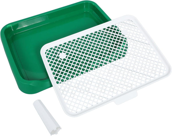 Indoor Dog Potty Tray with Raised Mesh Grate, Portable Small to Medium