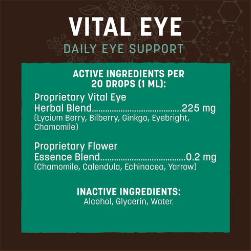 2 oz Earth Animal Apothecary Liquid Supplement - Vital Eye Herbal Remedies for Dogs & Cats - fl