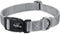 Hyhug Pets Tough Basic Regular Collar for Medium Dogs, Unique Design with Adjustment Triglide Slide (Sleet Gray)