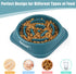 2PCS Slow Feeder Dog Bowls, Anti-Slip Maze Puzzle Feeding Bowls for Small and Medium Dogs and Cats (Black Navy Blue)