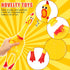 16 Pack Toy(15 Inch,Yellow) Sratte Screaming Chicken Toys Bulk Large Rubber Squeaking Chicken Toys for Pet Chew Gifts