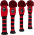 Scott Edward Golf Club Head Covers Set of 4 - Double-Layered Knitted with Rotatable Number Tags