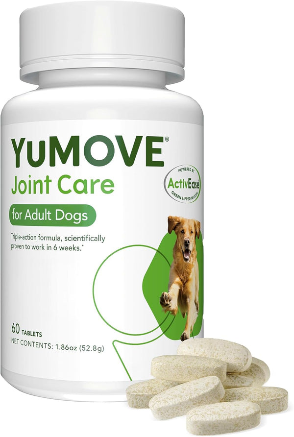 YuMOVE Hip & Joint Supplement for Dogs, Glucosamine, Hyaluronic Acid, 60ct Chewable Tablets