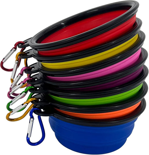 Collapsible Dog Bowl, 10 Pack, Portable and Reusable for Indoor and Outdoor Activities