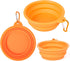 PROLOSO 9 Pcs Collapsible Dog Bowl - Foldable Silicone Cup Dish for Pet Food Water, Portable Travel Bowl with Carabiner