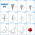 Saltwater Fishing Gear, 131pcs Surf Fishing Tackle Kit with Lures, Rigs, Sinker, Hooks, Accessories
