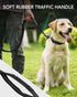 Joytale Tactical Dog Leash - Heavy Duty 4-6FT Shock Absorbing Bungee with 2 Padded Handles, Black