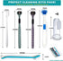 uyiixoxo 360-Degree (9 Pack) Dog Toothbrush Kit, Finger Three-Sided Design, Non Slip Dual Head Dog Toothbrush, Easy