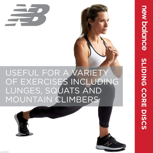 New Balance Sliding Core Discs Workout Sliders, Dual-Sided Pads for Home Ab Exercise Equipment