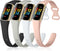 GEAK 4 Pack Slim Band, Compatible with Fitbit Charge 5/Charge 6, Soft Silicone Sport Replacement Wristbands