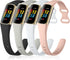 GEAK 4 Pack Slim Band, Compatible with Fitbit Charge 5/Charge 6, Soft Silicone Sport Replacement Wristbands