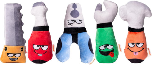 Squeaky Dog Plush Toy, Tools Bite_Stick Collection, 8", for Small and Medium