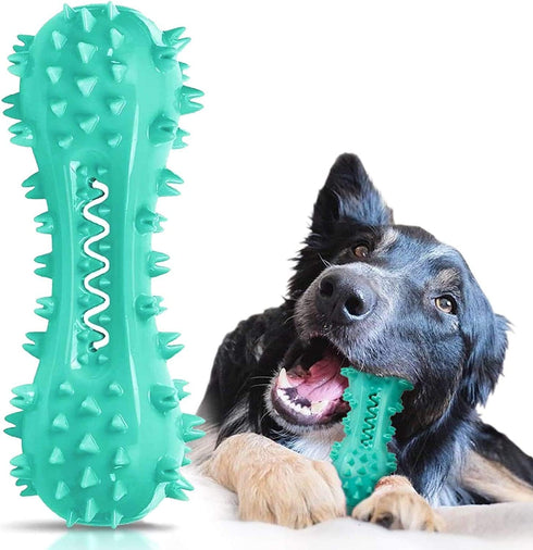 Toothbrush Dog Chew Toy, Stick Bone for Dog Teeth Cleaning, Dental Oral Care for Small, Medium, Large Dogs (Blue)