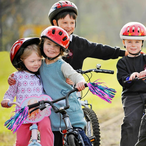 1Pair Kids Bike Handlebar Streamers, Children Scooter Handlebar Colorful Tassel Ribbon Bicycle Grips Baby Carrier