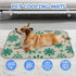 Generic 28" X22" Cooling Pads for Dogs Ice Silk Large Cooling Mat for Dogs Snowflakes Green Large Dog Bed Washable Pet