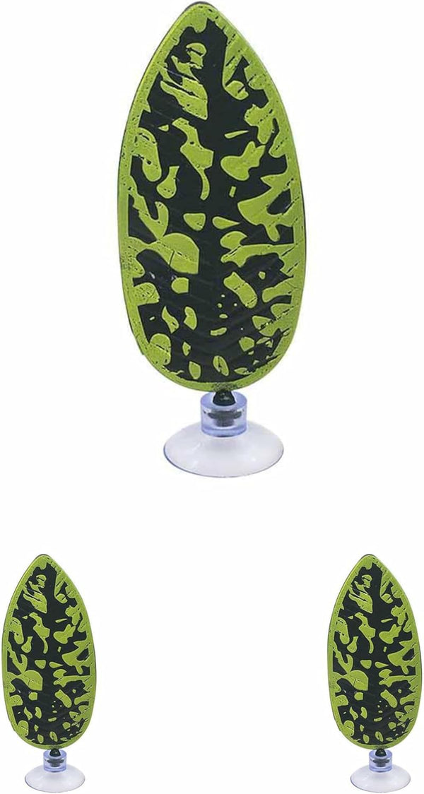 4.33 inches Artificial Plant Leaf Betta Hammock, Fish Rest Bed for Aquariums, 3 Pcs (Army Green)
