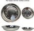 kathson Stainless Steel Cat Bowl, 4 pcs Shallow & Wide Dishes for Cats & Dogs, Fits Elevated Stands (10.22 Inch Dia.)