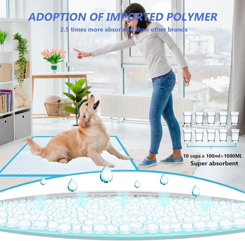 36"x36" 40 Count, XXXL Puppy Pee Pads for Dogs Extra Large Dog Pee Pads, Leak-Proof & Super Absorbent Dog Pee Pads