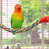 Bird Rope Perches for Parrots, Cockatiels, Budgie Cages, Comfy Colorful Rope Toy (31.5 inch)