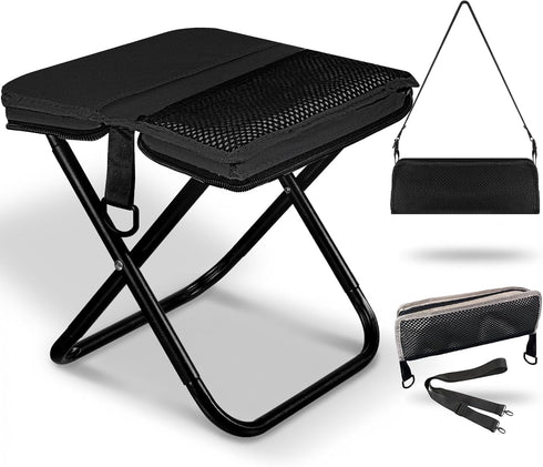 Posyra Foldable Backpack Stool, Portable Stool & Pocket Chair for Camping Hiking, 220LBS