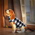 ASENKU Plaid Dog Sweater, Soft Comfortable Fleece Vest for Small & Medium Breeds, Warm Winter Dog Shirt (M, Black)