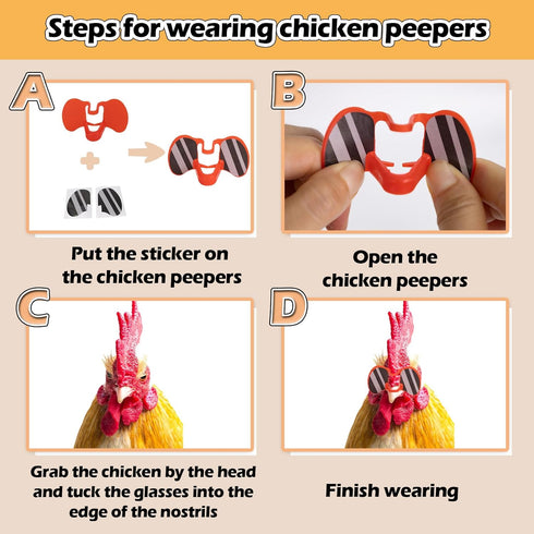 Funny Chicken Arms Toy - Chicken Peepers and Necklace Set for Pet Prank Role-Playing Costumes