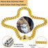 Heavy Duty Cuban Link Chain Dog Collars - 15MM Gold/Silver Stainless Steel Metal Training Collars for Large Medium