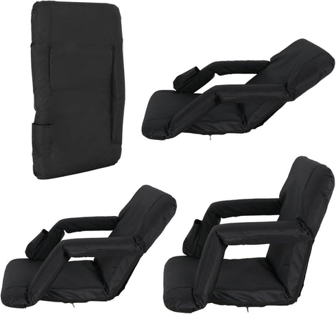 20.5"/ 25" LEMY Wide Adjustable Stadium Seat for Bleachers Portable Water Resistant Stadium Chair