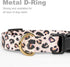 Personalized Adjustable Dog Collar for Medium Dogs, Cute Leopard Puppy Collar for Boy and Girl Dogs, Pink