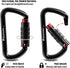 FresKaro 3inch 12kN-2698lbs Auto Locking Carabiner Clips, Heavy Duty 7075 Aluminum, Lightweight for Hammock Hiking