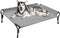 Veehoo Cooling Elevated Dog Bed for Large Dogs, Raised Bed with Guardrail & Slope Headrest, Durable Mesh