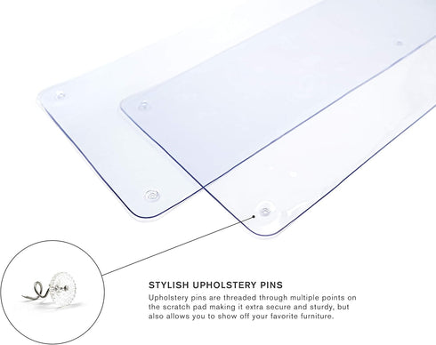 LAMINET Deluxe Cat Scratch Shields - Set of 4 Heavy Duty Flexible Plastic Shields (21" L x 5.5" W)