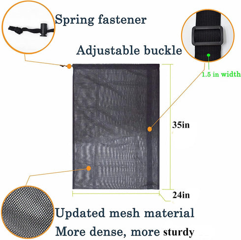Heavy Duty Mesh Ball Bag, Drawstring Sport Equipment Storage for Basketball, Soccer, Swimming Gear