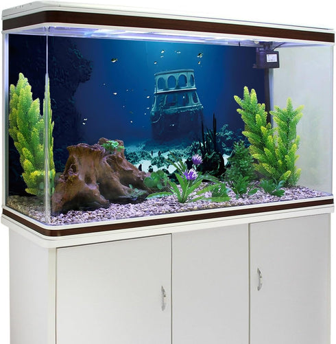 AWERT Undersea Aquarium Background 30x18 inches - Ruins Shipwreck Fish Tank Background