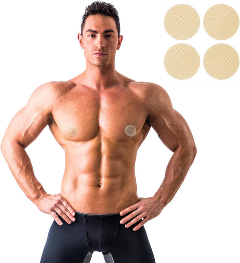 Geyoga Nipple Covers for Men, Anti-Chafing Nipple Tape Guard Pasties for Running Sports