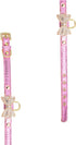 LOVPE Gold Bling Diamond Glitter Leather Fashion Collar, XS Pink for Small Dogs, Cats, Puppies, Walking Travel Gifts