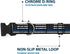 Buckle-Down Plastic Clip Collar - Thin Blue Line Flag, Weathered Black/Gray/Blue, 1" Wide, Fits 15-26" Neck