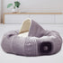 Cat Tunnel Bed for Indoor Cats - Cute Cat Donut Tunnel with