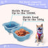 Dog Bowls, Collapsible Slow Feeder Outdoor Bowl, Portable Foldable Cat Water Dish for Pets (Gray)