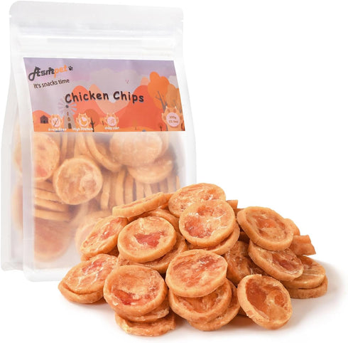 ASMPET Chicken Jerky Dog Treats: All Natural, Grain-Free, Chewy Treats for Large Medium Dogs