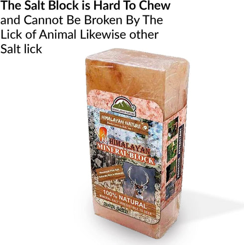 10 2 Counts Licking Salt for Deer Block - Animal Licking Mineral Salt Block, Natural Feed Salt Rock for Horse, Deer