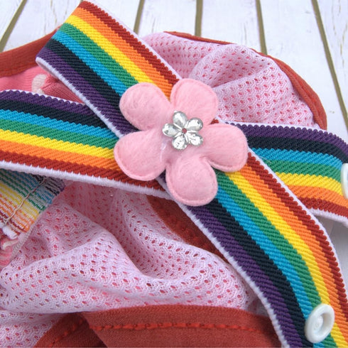 Sinknap Dog Sanitary Diaper Polka Dot Striped Female Dog Sanitary Panties Cute Compatible with Outdoor Polka Dot Pink